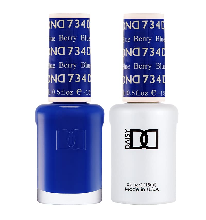 DND Gel Polish Set - Blue Collection UV/LED Gel & Air Dry Nail Lacquer Duo | 0.5 Fl Oz Each