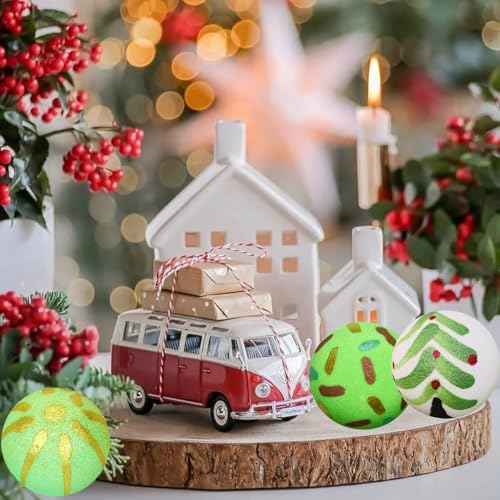 Christmas Bath Bomb,12Pcs Bath Bombs with Surprise Inside, Organic Natural Essential Oils Fun bubble, Creative Christmas Magic Bath Bomb Gift for Boy Girl Birthday Holiday New Year Christmas Halloween