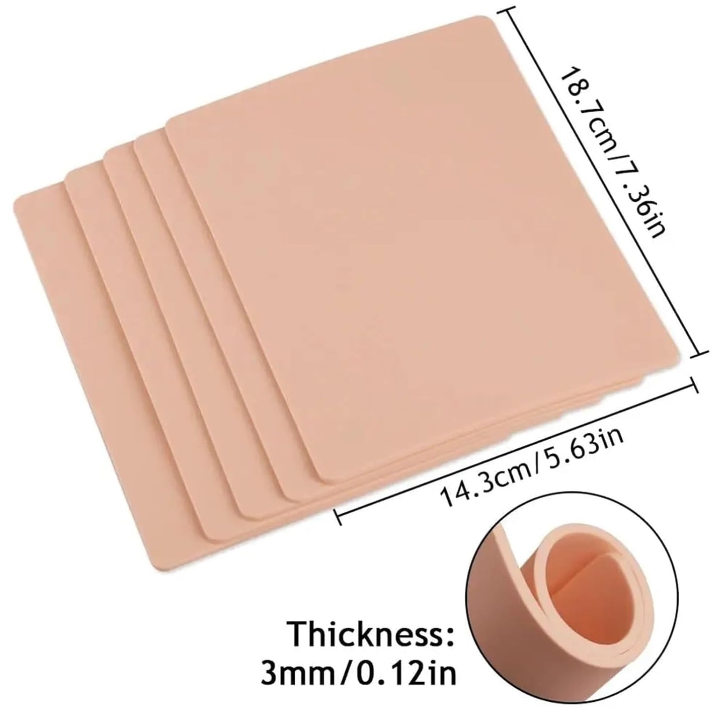 Tattoo Practice Skins with Transfer Paper - 40Pcs Blank Tattoos Skin Practice and Stencil Paper Kit Includes 30Pcs DIY Tracing Paper and 10Pcs Double Sides Tattoos Fake Skins for Beginners Artis
