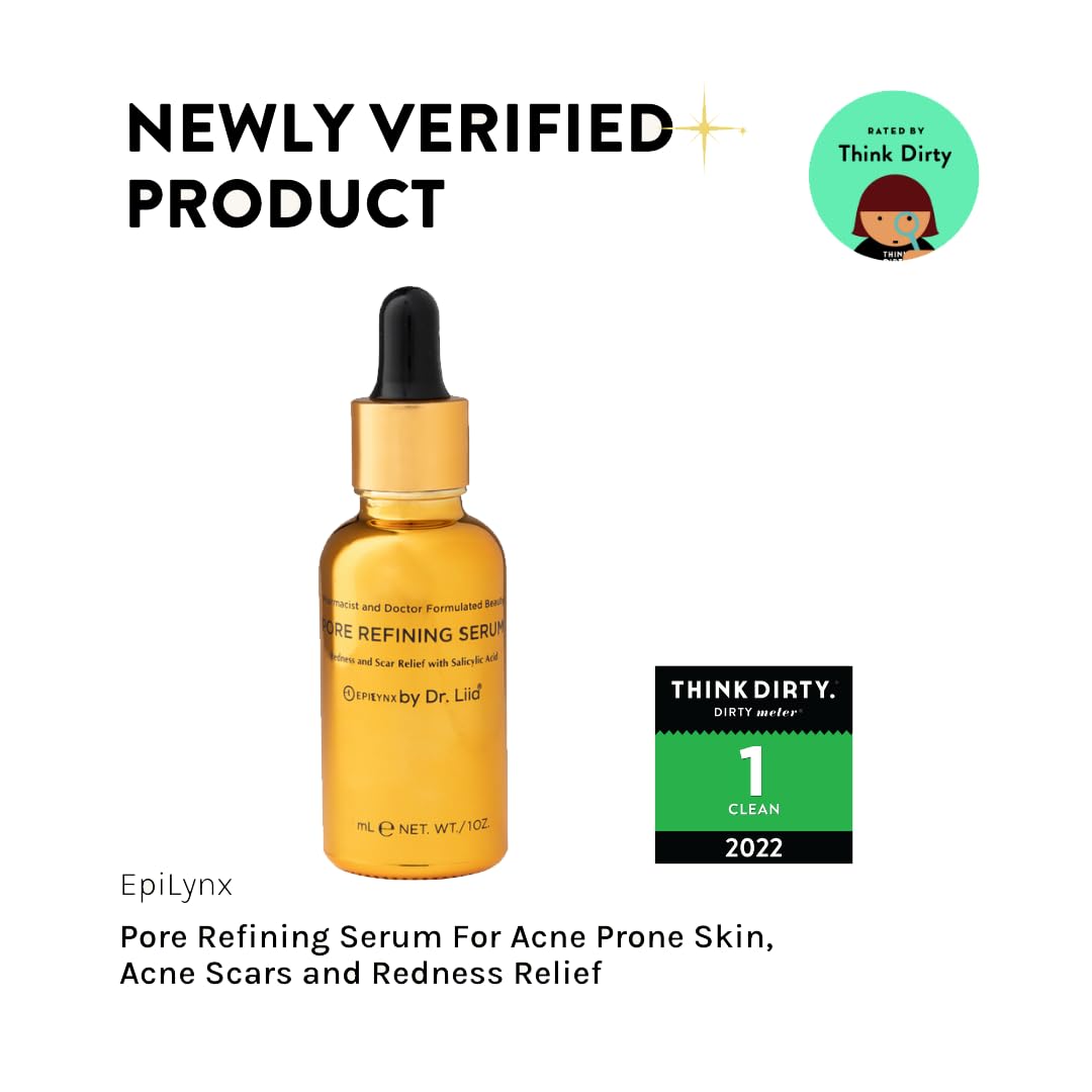 EpiLynx Pore Refining Serum - Lactic Acid Serum with Hyaluronic Acid, Aloe & Lingonberry for Skin Texture, Pore Refining & Hydrating - AHA BHA Exfoliate for Face 1oz
