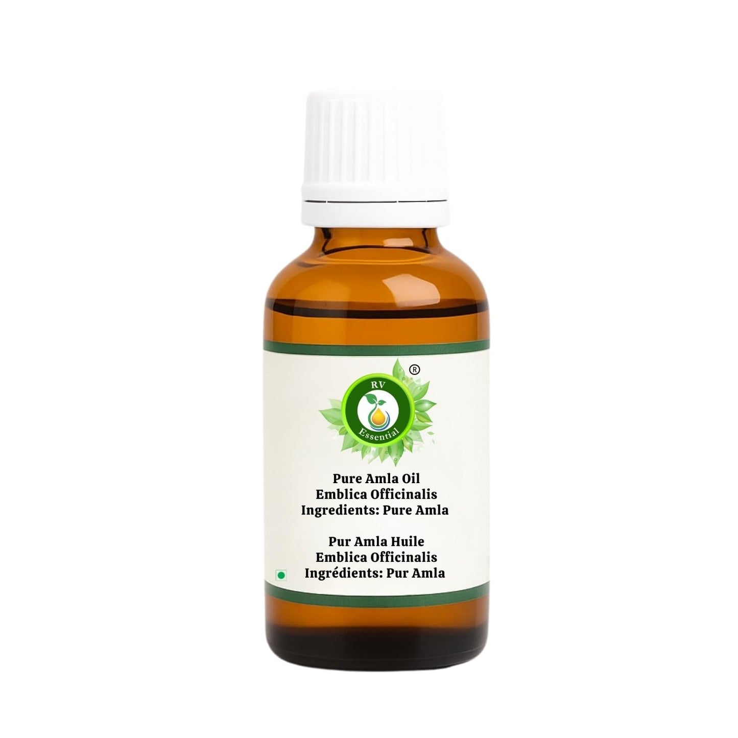 R V Essential Amla Oil | Emblica Officinalis | 100% Pure Natural | Cold Pressed | Amla Hair Oil | for Hair, Scalp, Strengthens Repairs Damaged Hair, Skin Care | Rare Herb Series | 100ml | 3.38oz