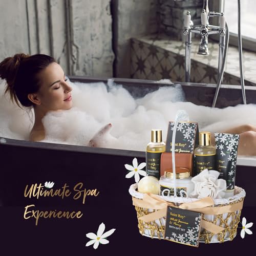 Spa Gift Basket Set for Woman, Bath and Body Gift Basket for Women Gifts Valentines Gifts Christmas Gifts for Women, Beautiful Teen Girl Birthday Gifts, Bath Kit Gift for Mothers Day