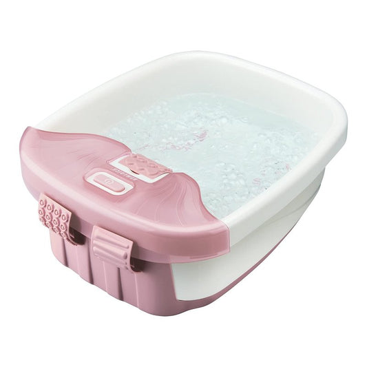 Homedics Bubble Bliss Deluxe-Foot Spa, Heat Maintenance, Raised Nodes, 3 Attachements, Pink