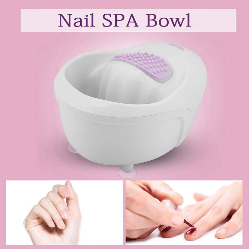 Electric Bubble Nail Soaking Bowl for Nail SPA with Air Bubble Vibrational Massage Nail Polish Remover for Soak Soothing Relaxing Manicure Machine Soften Cuticles
