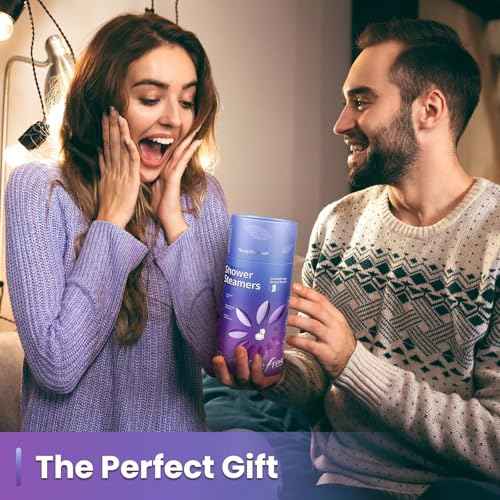 Lavender Shower Steamers Aromatherapy - Birthday Gifts for Women, 8 Pack Shower Bombs with Essential Oils, Stress Relief, White Elephant Christmas Gifts, Stocking Stuffers for Adults, Teen