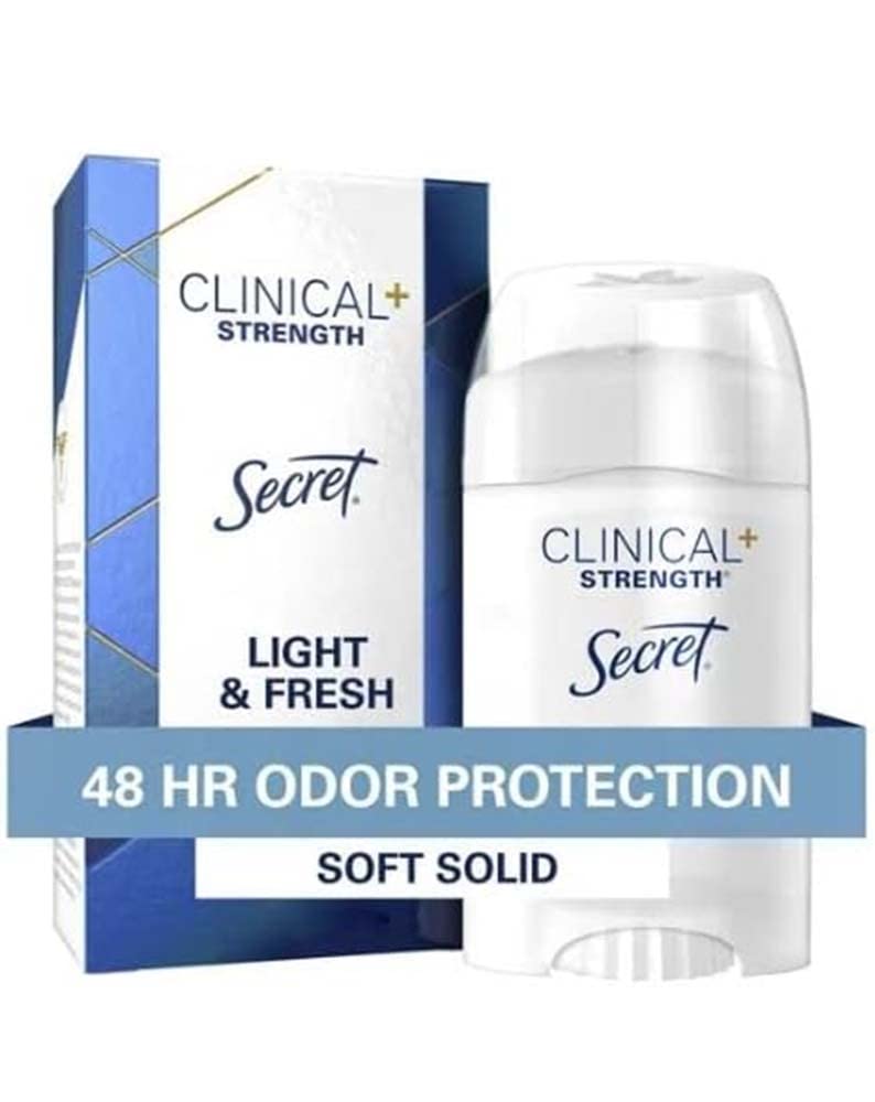 Secret Clinical Strength Anti-Perspirant Deodorant Soft Solid, Light & Fresh Scent 1.60 oz (Pack of 3)