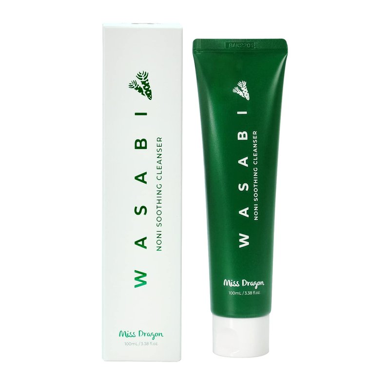Wasabi Noni Soothing Cleanser - pH 5.5 Gentle Gel for Sensitive & Oily Skin | 3.38 fl. oz. Vegan Korean Facial Cleanser