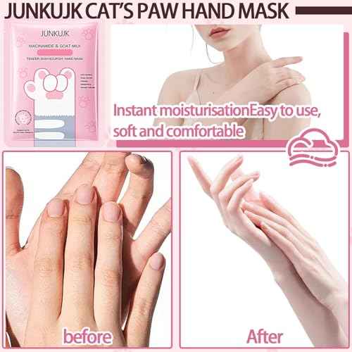 6PCS Hand Masks,Hydrating Hand Masks Moisturizing Gloves Overnight for Dry Cracked Hands,Daily Hand Care Hand Masks Gift Set for Women and Men A