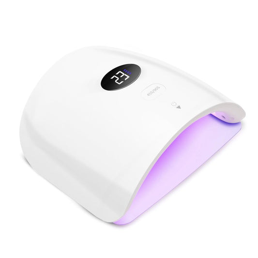 LASONAS Cordless UV LED Nail Lamp, 48W Professional Rechargeable Nail Lamp 48W UV Light for Gel Nails, 24 LED Gel Curing Light, Smart Sensor, 2 Timers, LCD Display, Removable Base for Salon & Home