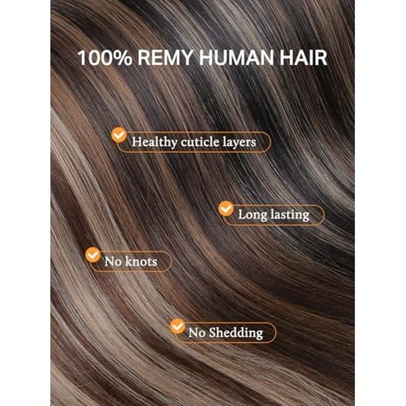 DOORES Tape in Weft Hair Extensions Human Hair, Natural Black 18 Inch 50g, Genius Seamless Extensions Long Wide Genius Seamless Weft Tape in Instant Install