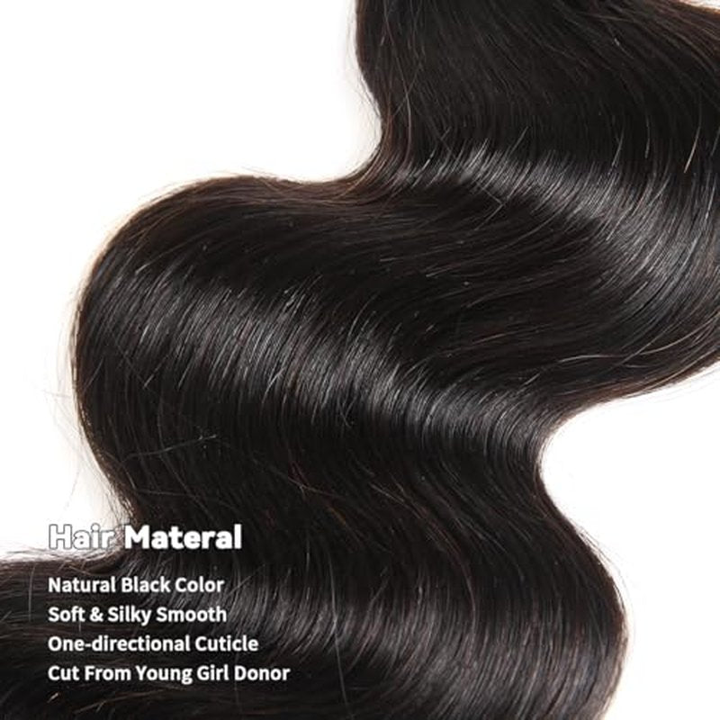 15A Raw Human Hair Bundles Body Wave Human Hair,Triple Lifespan Indian Virgin Hair,No Tangle Shedding,Multiple Washes Keep Texture Silky Soft (1 Bundle Natural Color, 20 Inch)