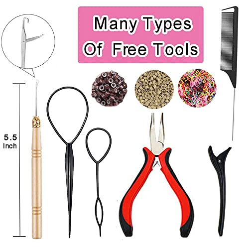 Hair Tinsel Kit, Fairy Tinsel Hair Extensions With Tool 3200 Strands 12 Colors Holographic Hair Tinsel Heat Resistant Sparkling Hair Glitter for Christmas New Year Party