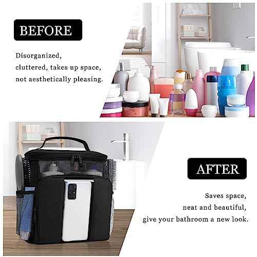 Mesh Shower Caddy,Portable HangingTravel Toiletry Bag Dorm Room Essentials for College Students Girls,Large Makeup Organizer for Full-Sized Toiletries,Travel Essentials for Women Girls Camping Beach