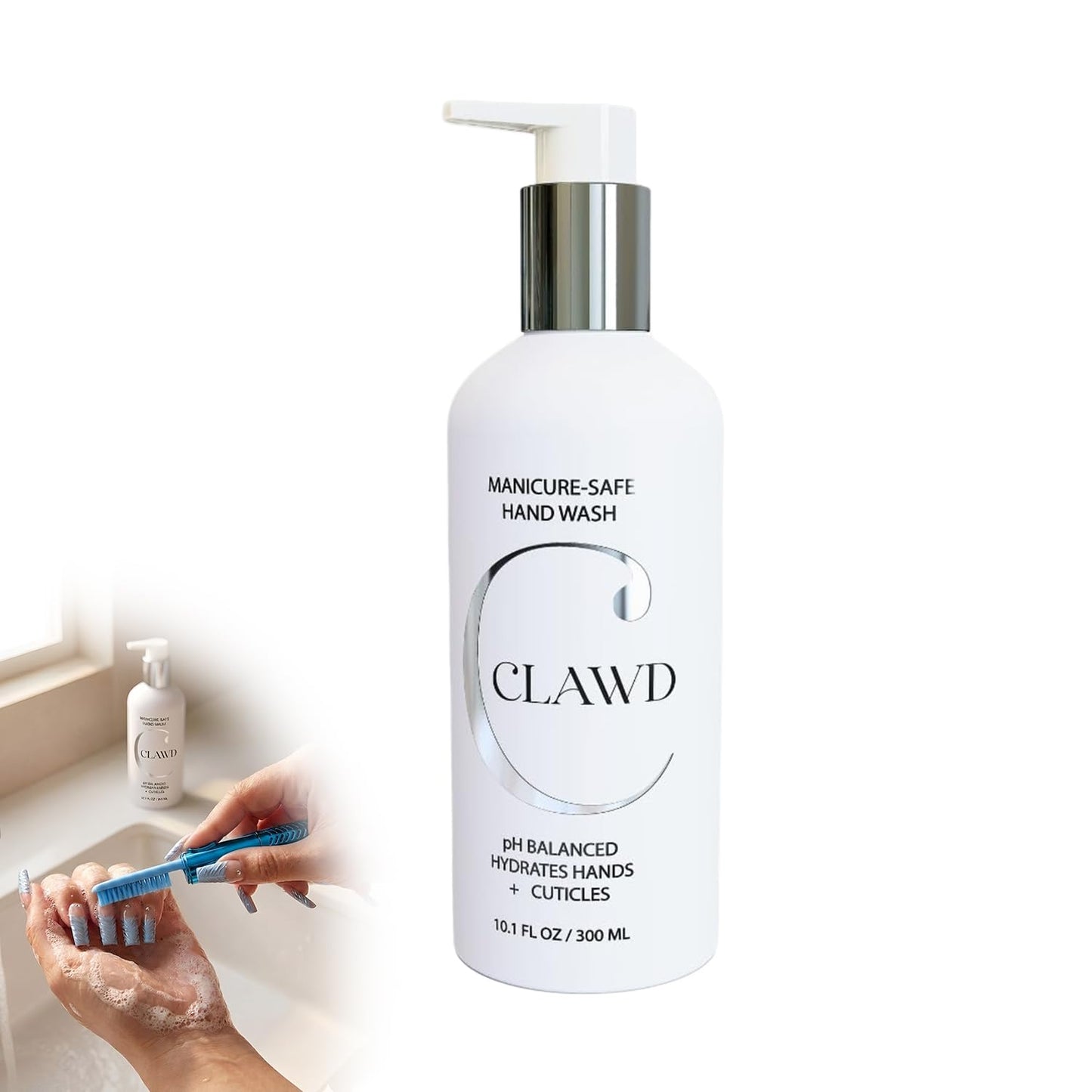 Antibacterial Hand Soap for Women - Gentle Manicure-Safe Hand Wash with Moisturizing Formula - Ideal for Maintaining Manicures, Premium Hand Soaps for Soft and Clean Hands | 300ml/10.14floz