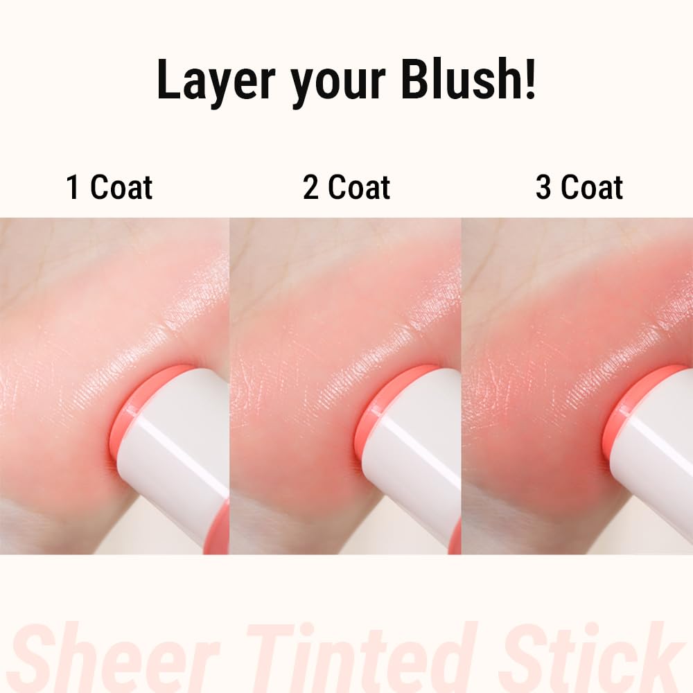 MAKEHEAL SHEER STICK BLUSH, 3 in 1 Multi stick, moisturizing, creamy, lightweight, versatile, easy to use on the go, blends effortlessly, 6g 0.2 Oz (01 BLOSSOM, 0.2 Oz)