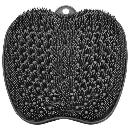 BESKAR Shower Foot Scrubber Mat with Non-Slip Suction Cups, Foot Spa Brush for Cleaning & Exfoliating Your Feet No Bend, Foot Points Reflexology Mat for Relax Your Feet