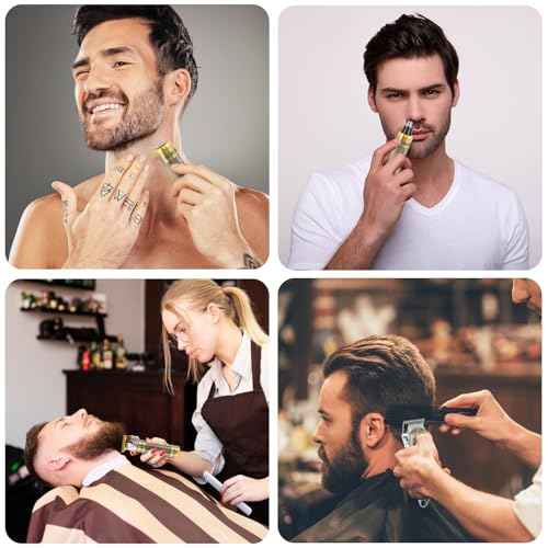 Professional Hair Clipper Set Men's Cordless Hair Clipper T-Shaped Blade Beard Trimmer Nose Hair Trimmer Electric Shaver Rechargeable Professional Hair Trimmer Set (Bronze)