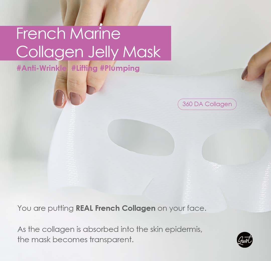 glowiest Sweet Dreams Berry Plump Collagen Mask Set of 3, Lifting & Hydrating Face Collagen Jelly Mask, 79% Collagen, Elastin, Hyaluronic Acids, Polyglutamic Acid, Peptides, Korean Skincare