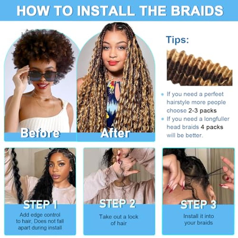 Human Braiding Hair for Boho Braids 110g 20 Inch Burgundy Curly Boho Hair for Braiding Knotless 12A Deep Wave Wet and Wavy Bulk Bohemian 3 Bundles/Pack Color 99J
