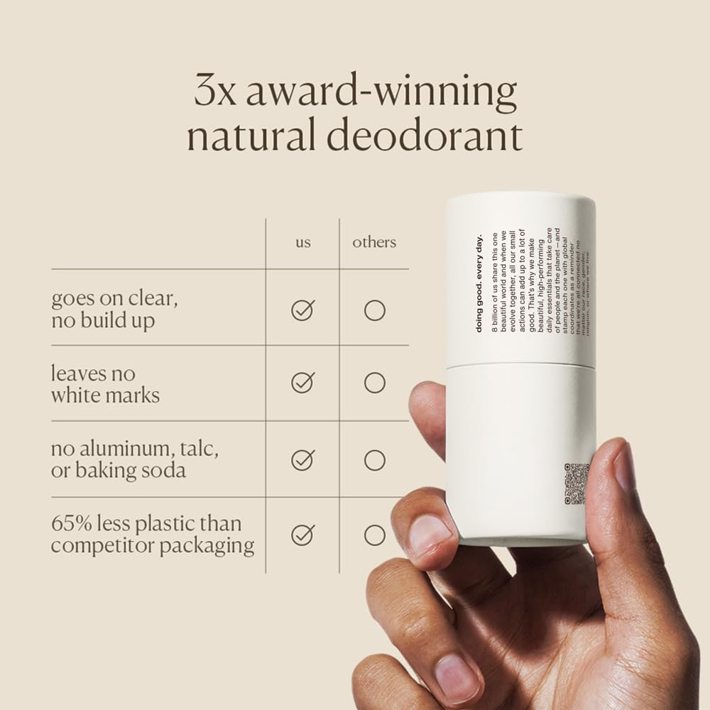 evolvetogether Aluminum Free Natural Deodorant for Women & Men | Dry Rose, Mandarin, Oud & Patchouli | Neutralizes Odors, Soothes Skin | Vegan, Cruelty-Free, Baking Soda Free | Monaco, 1.69 Oz