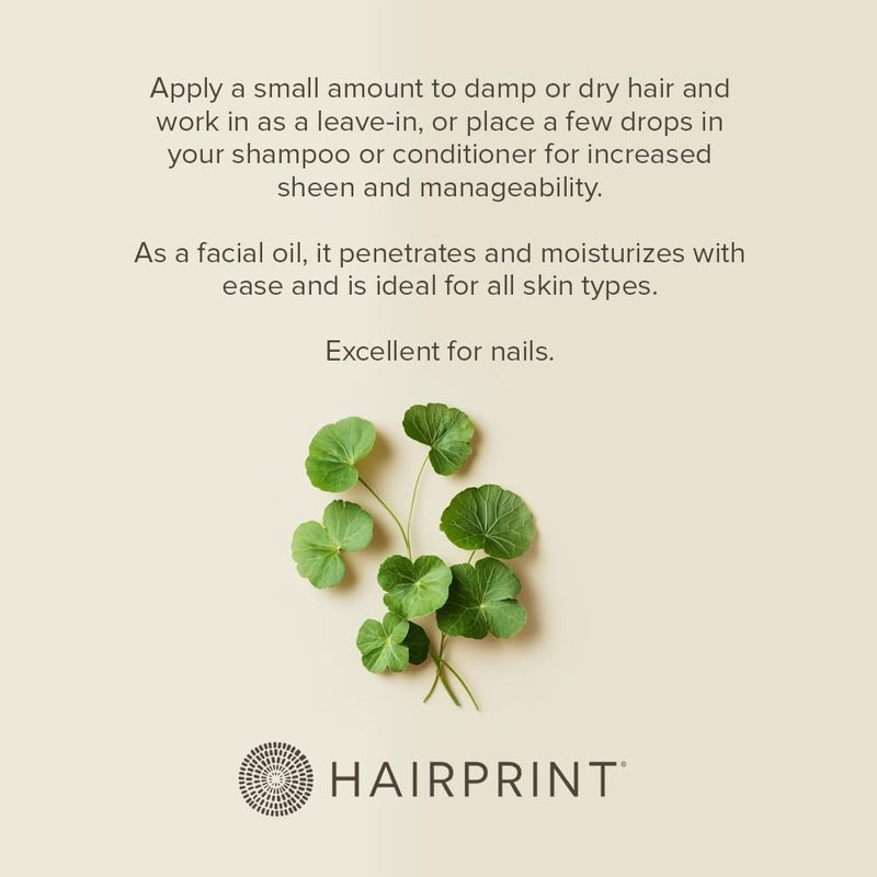Hairprint Daikon Seed Oil | Lightweight Moisturizer & Conditioner | Nourishes & Softens Hair & Skin | Rich in Essential Fatty Acids & Vitamins | Non-Greasy | Non-Toxic Formula (4 Fl Oz)