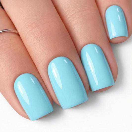 IN.HYPE Gel Polish Highly Pigmented,Apply in One Stroke HEMA-Free, Soak Off UV/LED Cure, Long-Lasting Professional Nail Color Neon Blue #9