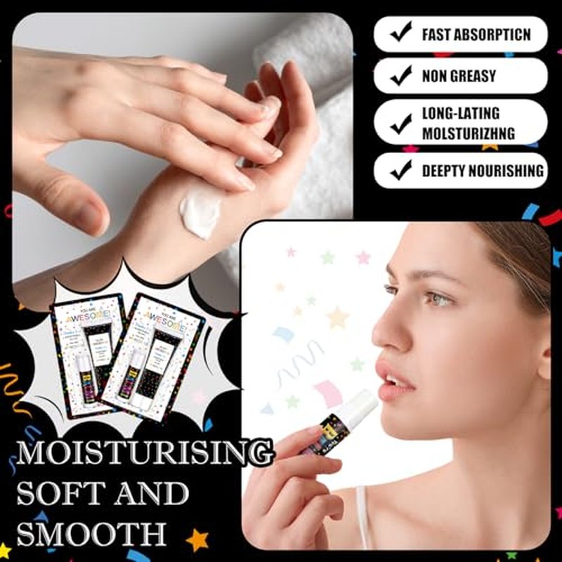30 Pack Christmas Lip Balm Hand Cream Gift Bulk Staff Employee Appreciation Team Thank You Gift You're Awesome Xmas Appreciation Party Favor Christmas Stocking Stuffers for Women Men