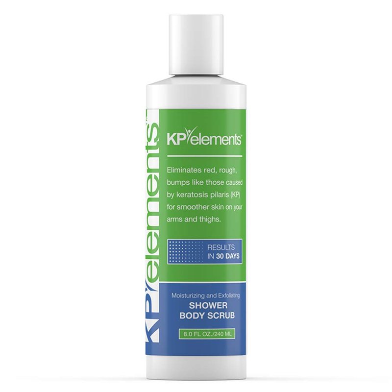 KP Elements Body Scrub (8 fl oz) | Keratosis Pilaris Treatment | Exfoliating Body Scrub and Body Moisturizer for Dry Skin | Helps Reduce Red Bumps | Body Skin Care Product for Men and Women
