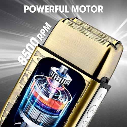 Electric Shavers for Men,3-Speeds Electric Razor,Head Shavers for Bald Men,Double Foil Beard Trimmer,Barber Supplies Waterproof Shaver, Gifts (Bronze-1)