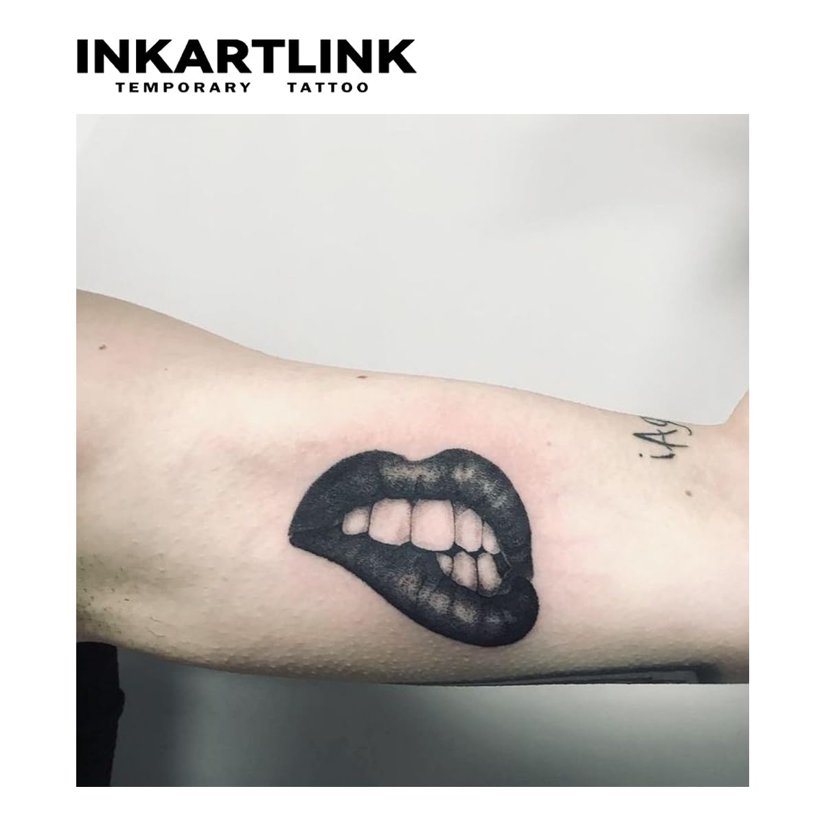 INKARTLINK 3 Sheets Lips Temporary Body Art, Realistic Matte Look