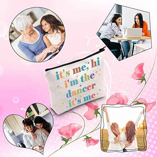 TSOTMO Canvas Zippered Cosmetic Bag for Dancers