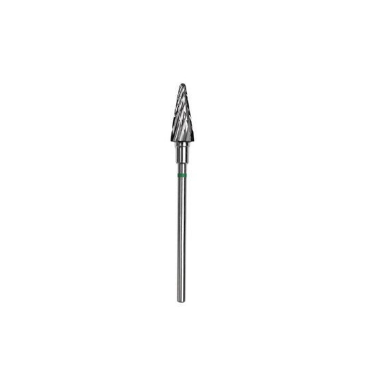 STALEKS PRO Expert Carbide Nail Drill Bit (Cone, Green, 6mm Head / 14mm WP) – Coarse Hardness for Fast Artificial Nail & Skin Material Removal in Hardware Manicure/Pedicure