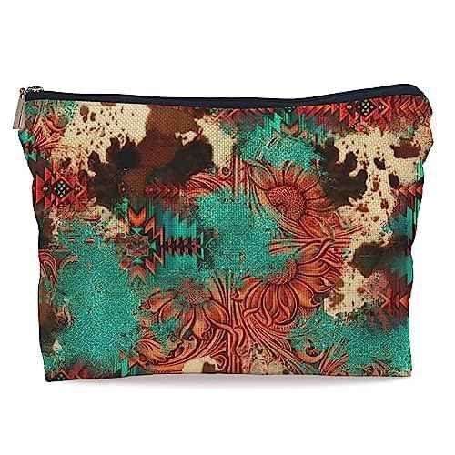 Retro Makeup Bag - Western Cosmetic Gifts, Small Western Cosmetic Bag for Purse