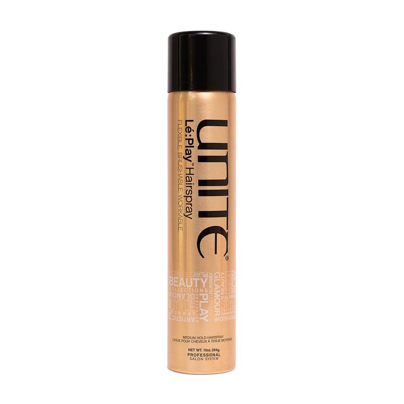UNITE Hair - Lé:Play Hairspray – Flexible Light to Medium Hold Styling Spray – Brushable, Non-Flaking with Natural Satin Finish – Thermal Protection – 10 Oz