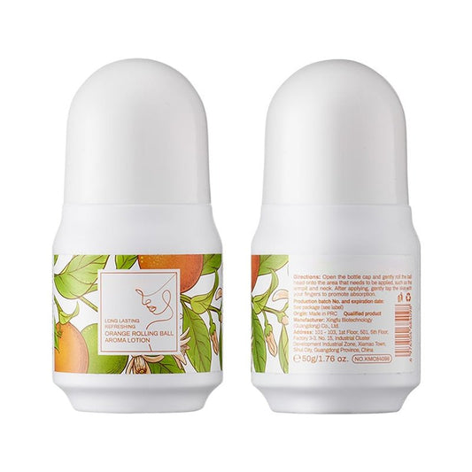Aluminum-Free Deodorant for Women | Mini Travel Size Orange Fresh Roll-On Antiperspirant - 1.76 Oz