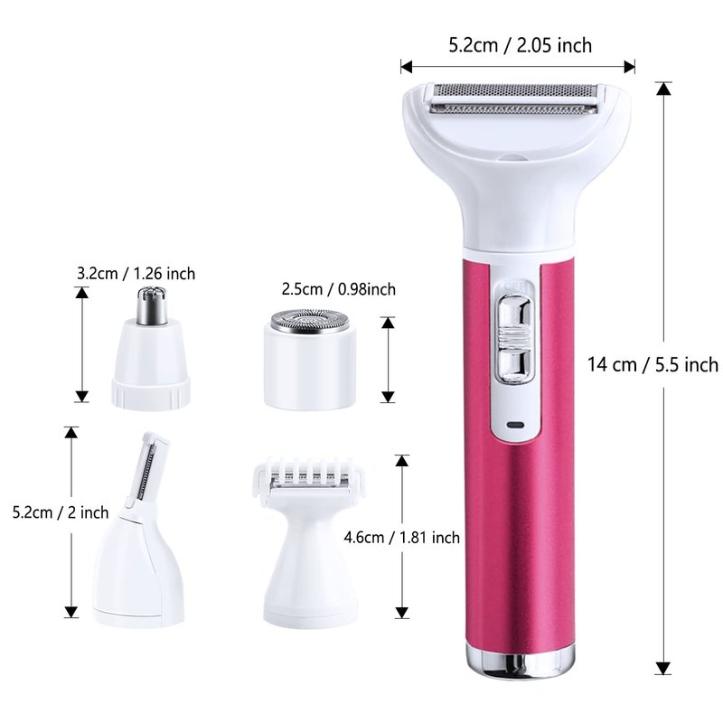 Electric Razor for Women Removal for Body Nose Hair Trimmer Face Shavers Eyebrow Legs Armpit Bikini Area Pubic Underarms Painless Rechargeable Portable Womens Razors Set,Gifts for Women