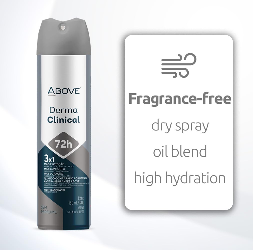 72-Hour Antiperspirant Deodorant Spray for Women - Derma Clinical | 3.17 oz, Long-Lasting Protection