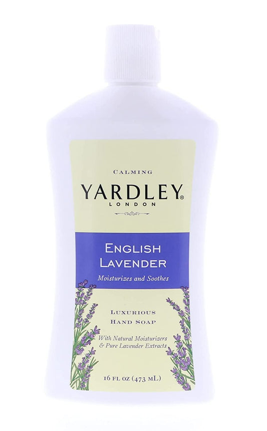 Yardley London English Lavender, Luxurious Hand Soap, Moisturizes & Soothes with Essential Oils, 16 FL OZ (473ml) - 3 Pack