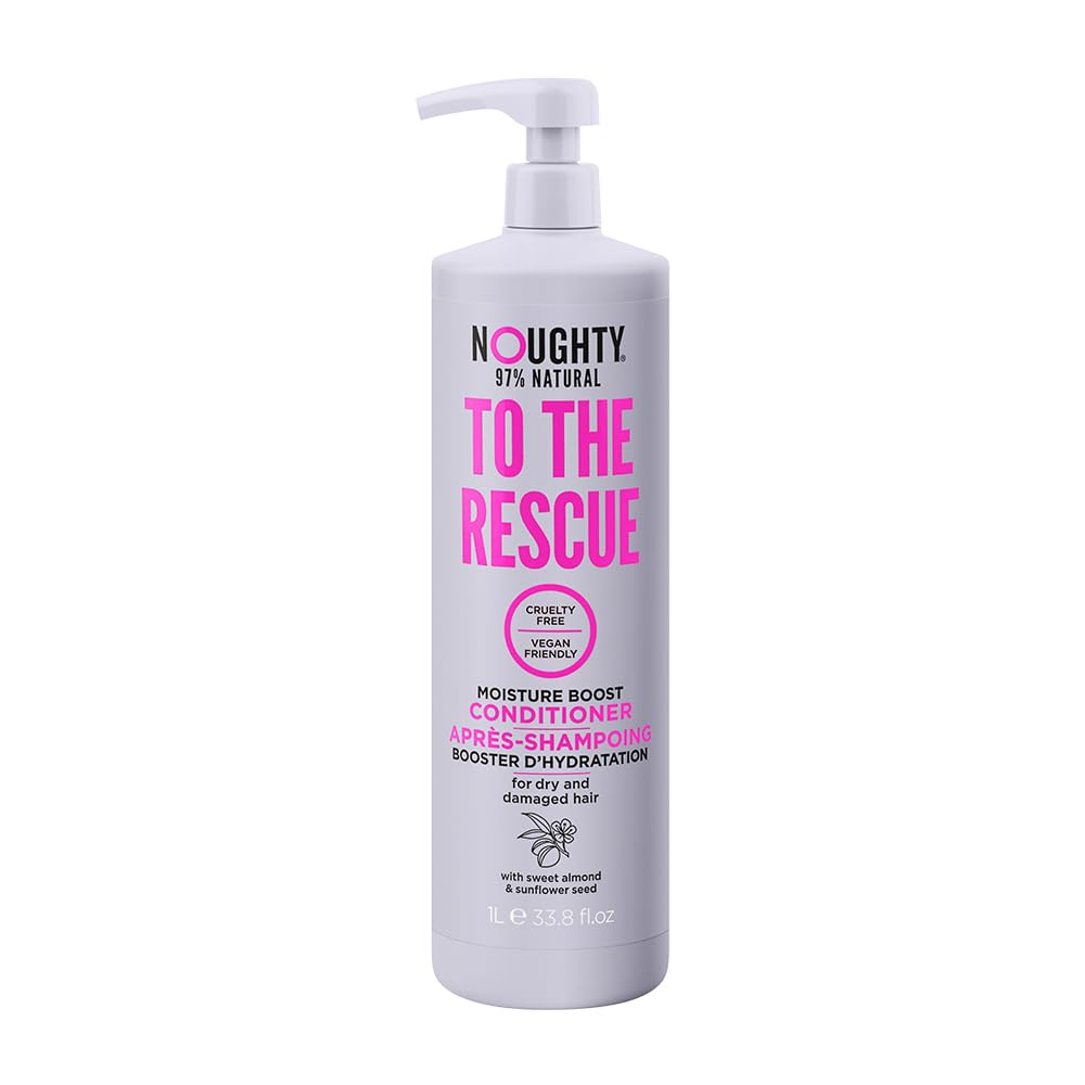 Noughty Moisture Boost Conditioner - 97% Natural, Hydrating Formula for Dry Hair | 33.8 fl. oz.
