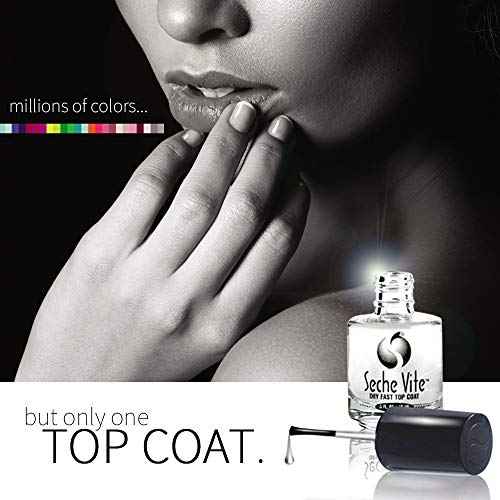 Seche Vite Dry Fast Top Coat for Nail Polish and Manicure, 0.5 oz, 2-pack