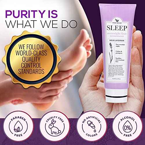 Relaxing Foot Lotion Moisturizer Cream For Dry Feet ? Lavender Foot Care Cream W/Shea Butter, Aloe, & Coconut Oil ? W/Soothing Scent, Pedicure Supplies, 8 Oz