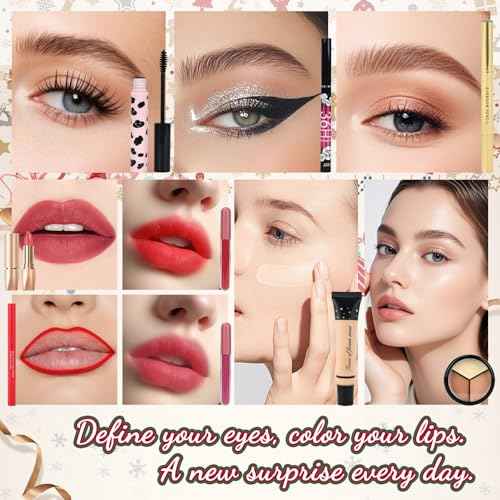 Makeup Advent Calendar 2025 for Teen Girls & Women£¬24 Days Christmas Countdown Calendar Makeup Gift Set, 2025 Xmas Gift Surprise Box Calendar Full Beauty Kit