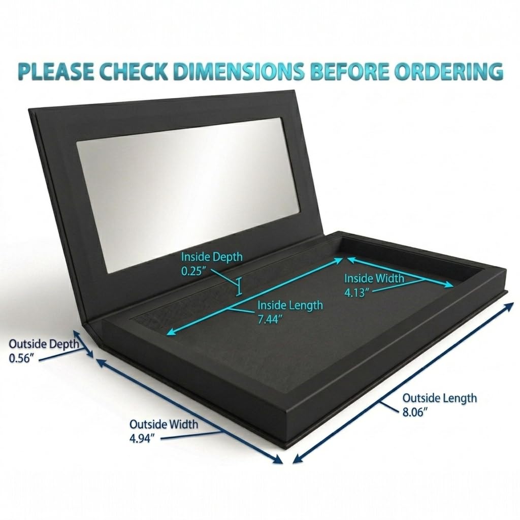 Magnetic Makeup Palette - Large Empty Organizer for Eyeshadows & Powders | Customizable with Clear Window