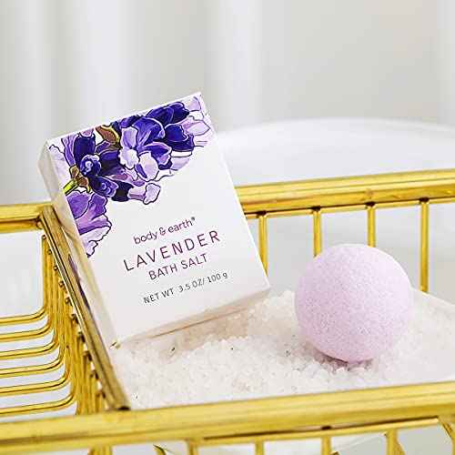 BODY & EARTH Gift Baskets - 11 Pcs Lavender Spa Gifts For Women with Bubble Bath Body Lotion Sets, Bath and Body Gifts Set For Women Christmas Gifts for Her Spa Gift Sets