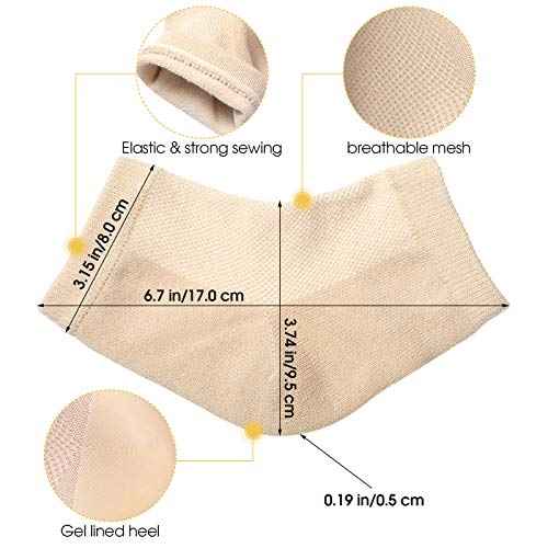 JaGely 7 Pairs Gel Moisturizing Socks for Dry Skin, Toeless, Washable & Reusable, Giftable, Softens Rough Heels & Feet