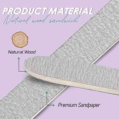 Professional Disposable Zebra Nail Files 100/180 Grit 5" Double Sided Emery Board Manicure Pedicure Tools 50Pcs