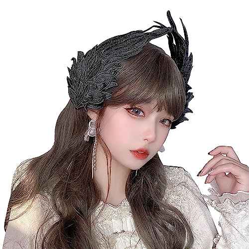 Feather Angel Wings Christmas Halloween Hair Clips Mardi Gras Hair Barrettes Lolita Cosplay Headband Hair Band