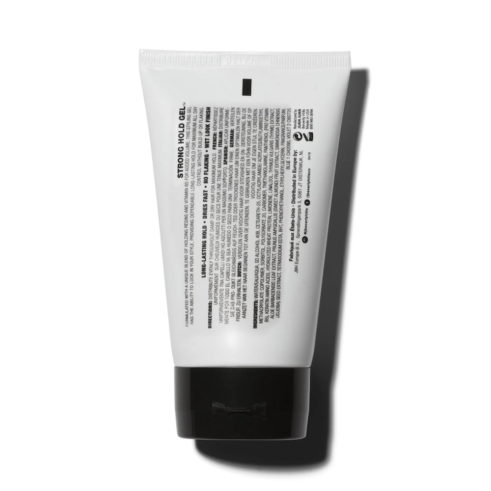 J Beverly Hills Men's Strong Hold Hair Gel with Aloe Vera for Promoting Hair Growth, (2 Oz, 4 Oz)