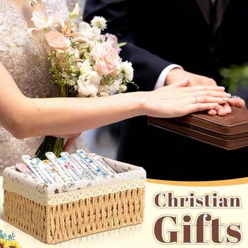 10 Pack Christian Gifts for Women Bulk Bible Verse Crystal Glass Nail File for Natural Nails with Case Double Sided Church Floral Scripture Glass File Christian Religious Gift for Women Adults