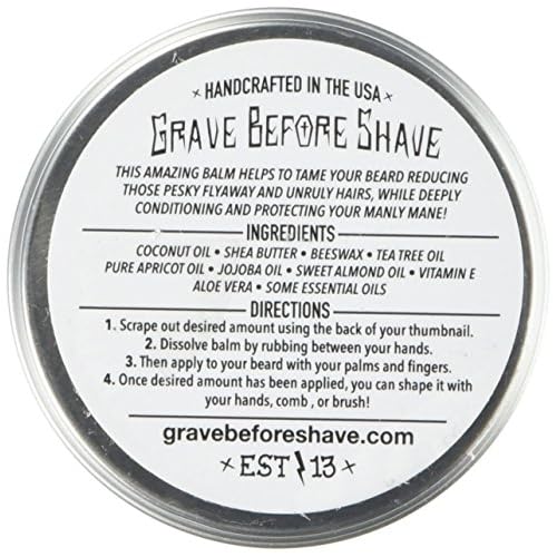 Grave Before Shave¢â Cigar Blend Beard Balm (Cigar/Vanilla scent) (2 oz.)